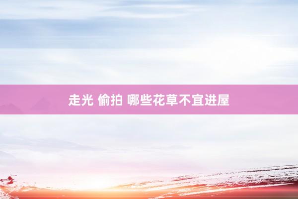 走光 偷拍 哪些花草不宜进屋