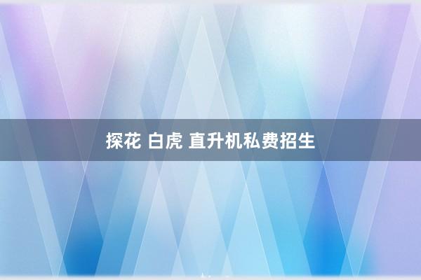 探花 白虎 直升机私费招生